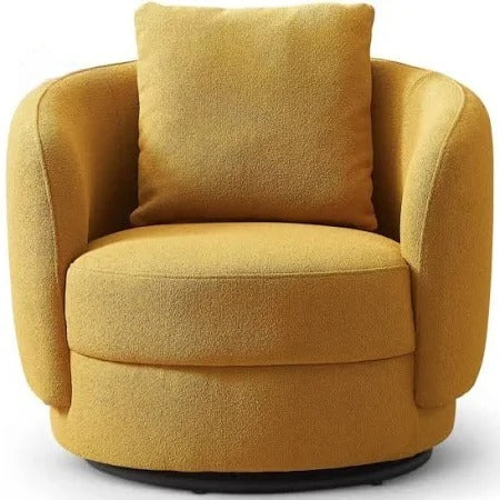 360 Degree Rotatable Single Seater Accent Wing Chair for Living room, Garden