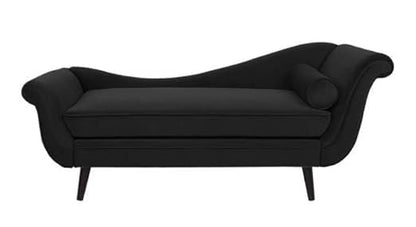 Velvet Fabric Rosewood 2-Seater Chaise Lounge Couch For Living Room