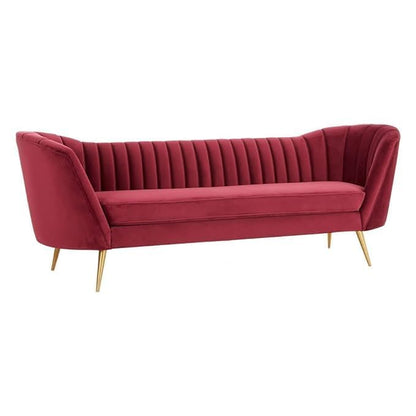 Velvet Fabric 3 Seater Chesterfield Sofa for Living Room & Office