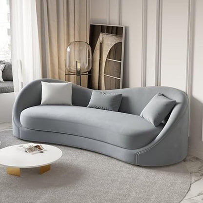 3 Seater Modern Round Back Sofa Comfortable and Relaxing Sofa in for Living Room, Bedroom, Hallways