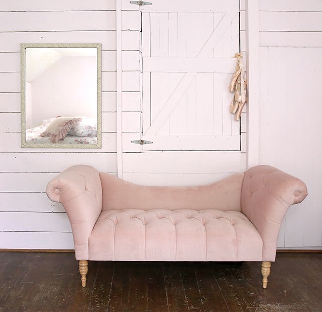 Velvet Fabric 2 Seater Modern Chaise Lounge With Tufted Button For Living room, Office, Garden