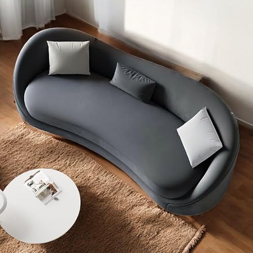 3 Seater Modern Round Back Sofa Comfortable and Relaxing Sofa in for Living Room, Bedroom, Hallways