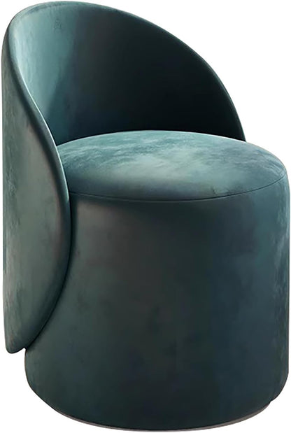 Single Seater Curved Back Accent Chair with Backrest for Bedroom, Living Room