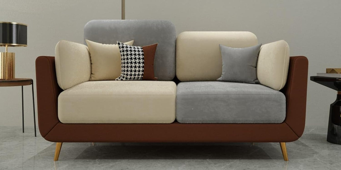 Modern Design Multicolor Velvet Fabric Sofa with Pillow Chaise Lounge Sofa Comfortable for Living Room,  Bedroom, Home & Office