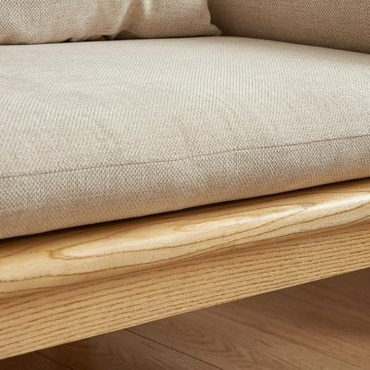 Teak Wood Modern Rattan Sofa Cane Design with Natural Finish For Living Room Office