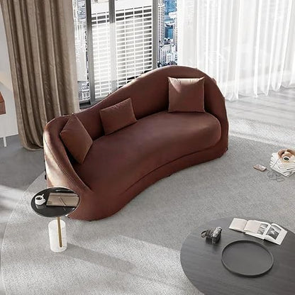 3 Seater Modern Round Back Sofa Comfortable and Relaxing Sofa in for Living Room, Bedroom, Hallways