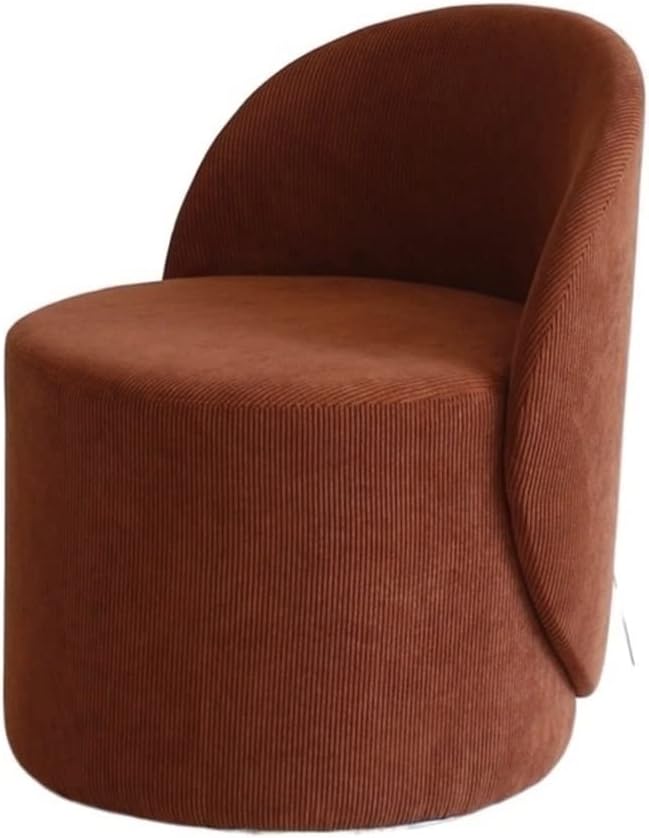 Single Seater Curved Back Accent Chair with Backrest for Bedroom, Living Room