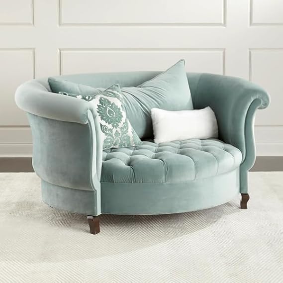 Roosewood Velvet Fabric 2 Seater Chaise Lounge Chair  For Living room, Office, Garden