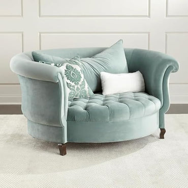 Roosewood Velvet Fabric 2 Seater Chaise Lounge Chair  For Living room, Office, Garden