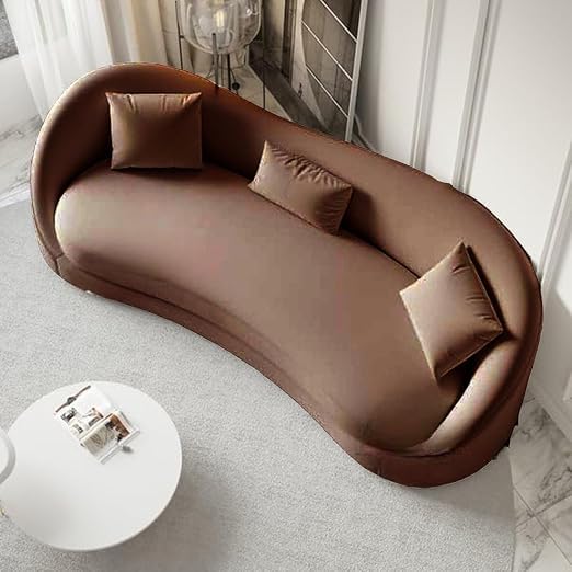 3 Seater Modern Round Back Sofa Comfortable and Relaxing Sofa in for Living Room, Bedroom, Hallways