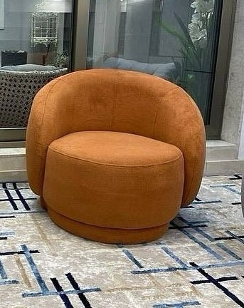 360 Degree Rotatable  Single Seater Accent Wing Chair for Living room, Garden