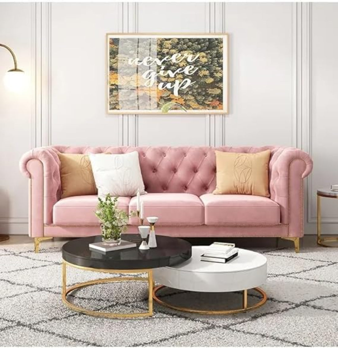 Modern 3 Seater Velvet Fabric Sofa in multi colour ,Comfortable Sofa for Living Room, Office, Bedroom, Hallways Furniture