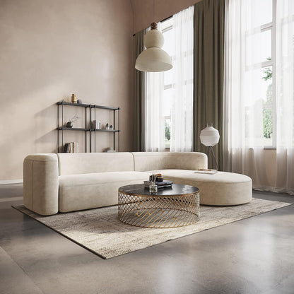 Modern 4 Seater Sofa,Comfortable or Relexable L-Shape Sofa for Living Room, Office, Bedroom, Hallways Furniture