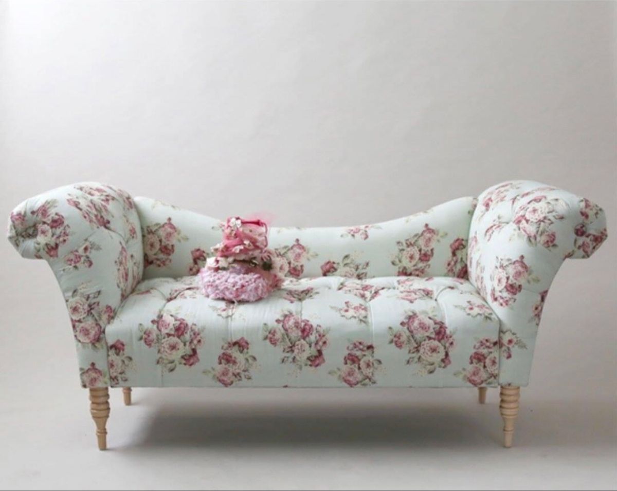 Jacquard fabric Rosewood  2 Seater Modern Chaise Lounge Couch With Tufted Button  For Living room, Office