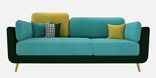 Velvet Fabric 3 Seater Chesterfield Sofa for Living Room & Office