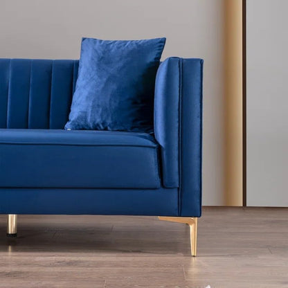 Rosewood Velvet Fabric 3 Seater Chesterfield Sofa for Living Room & Office