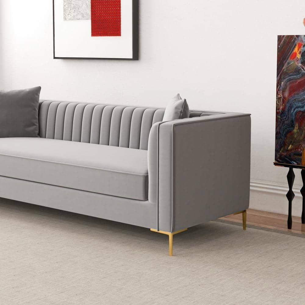 Rosewood Velvet Fabric 3 Seater Chesterfield Sofa for Living Room & Office
