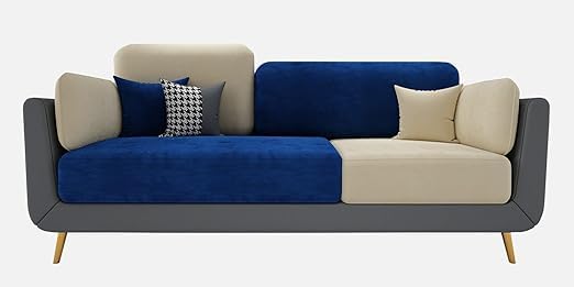 Velvet Fabric 3 Seater Chesterfield Sofa for Living Room & Office