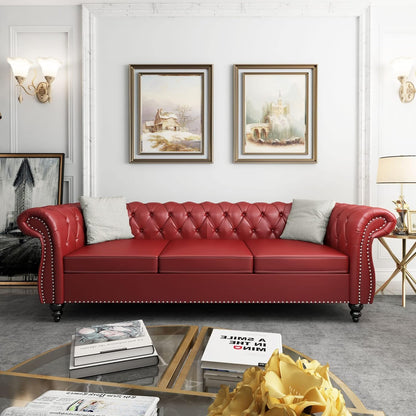 Modern 3 Seater Sofa,Comfortable Velvet Sofa for Living Room, Bedroom, Hallways Furniture