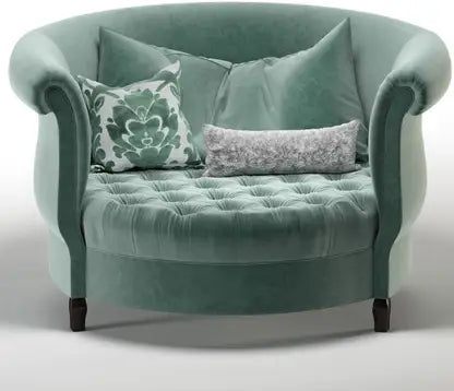 Roosewood Velvet Fabric 2 Seater Chaise Lounge Chair  For Living room, Office, Garden