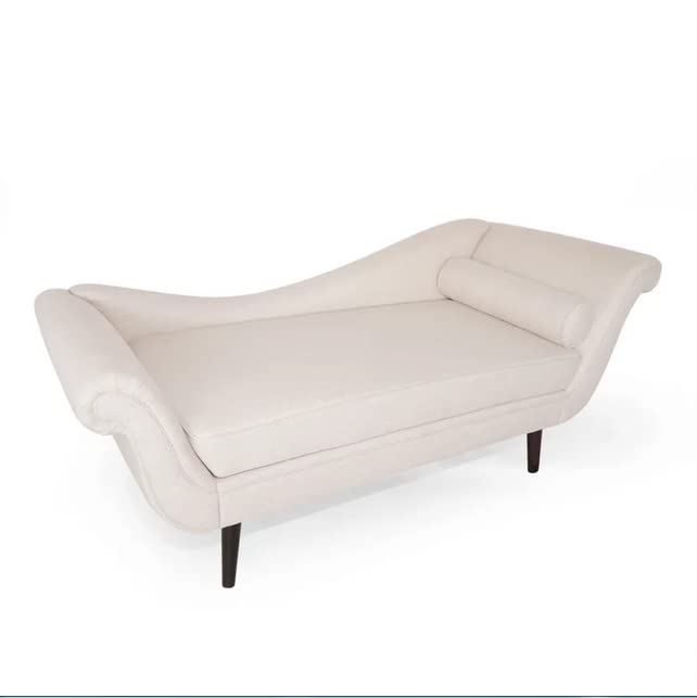 Velvet Fabric Rosewood 2-Seater Chaise Lounge Couch For Living Room