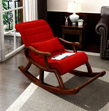 Sheesham wood rocking chair comfort for adults Arm chair for Bedroom , Office